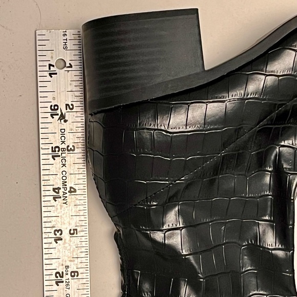 NEW Black Croc-Embossed Over the Knee Boots Size 7.5M - Picture 7 of 9